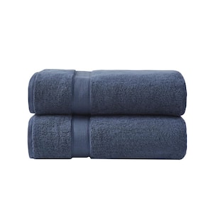 800 GSM Slate Blue 100% Cotton Bath Sheet (Set of 2)