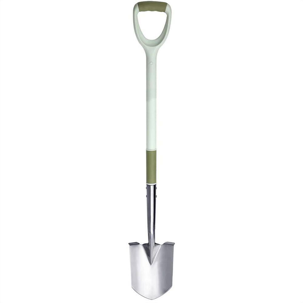 Dyiom 42 in. Short Stainless Steel Square Border Garden Spade Shovel