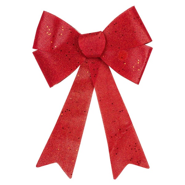 Northlight 11 in. W LED Lighted Red Burlap Christmas Bow Decoration with  Color Changing Lights 34902108 - The Home Depot