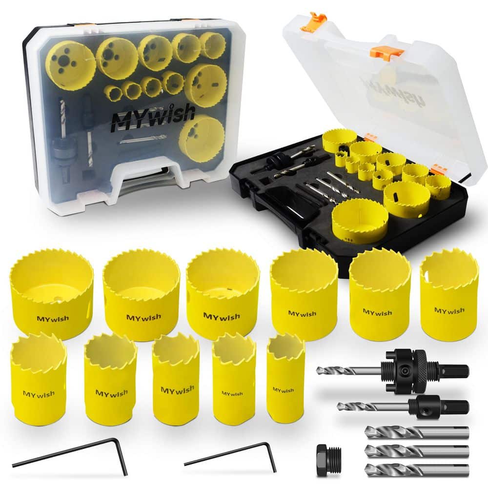 MYWISH M42 Bi-Metal Hole Saw Kit (19-Piece) (SF-KKQ019)