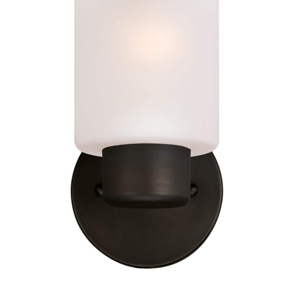 Sylvestre Bronze Wall Sconce with Frosted Glass Shade