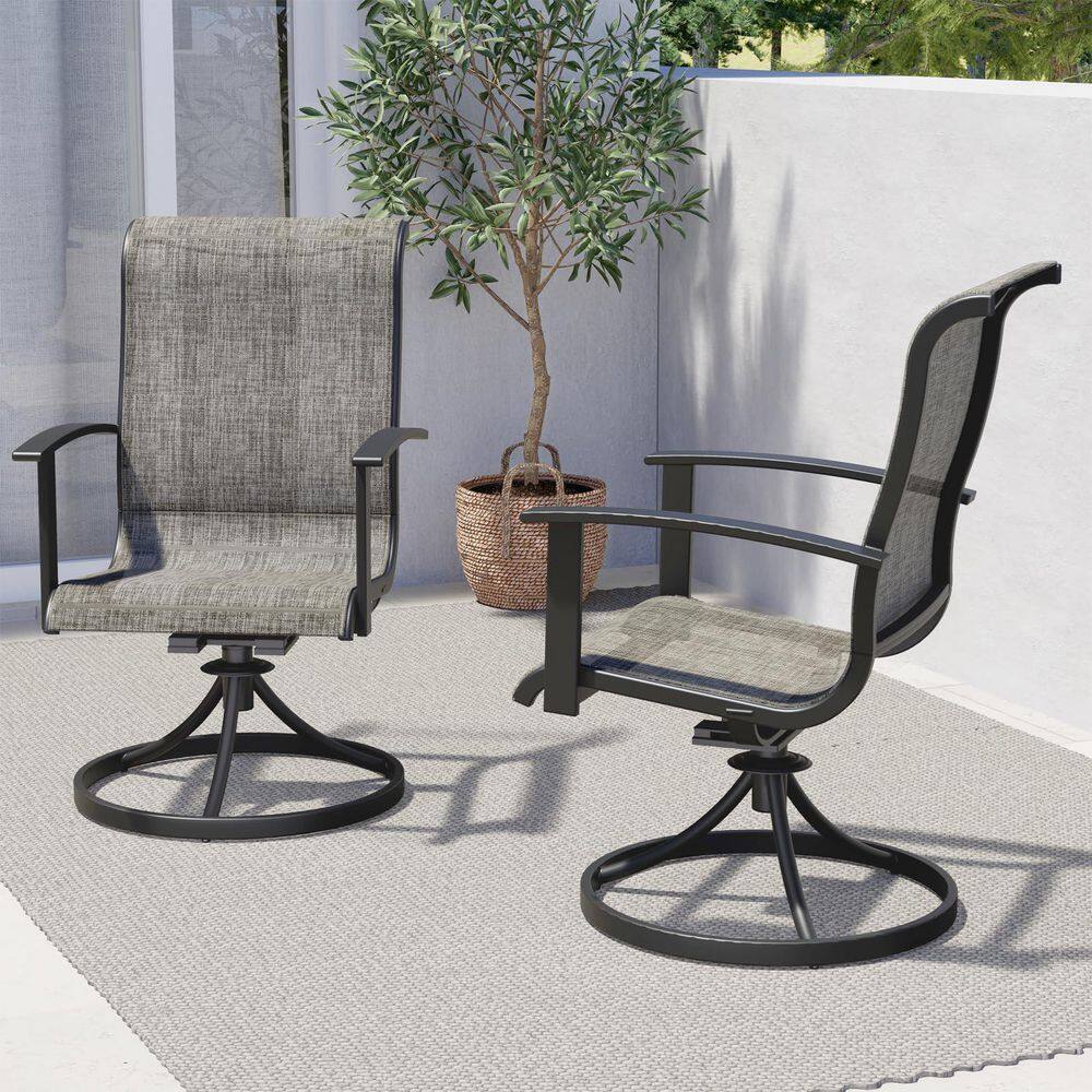 Patio Dining Metal Outdoor Rocking Chair for Lawn Garden Backyard Deck, Coffee (2-Pack) price history on PriceWatchPro