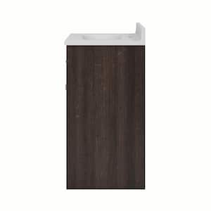 Reese 25 in. W x 19 in. D x 38 in. H Single Sink Bath Vanity in Mocha with White Cultured Marble Top.