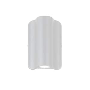 Cove 2-Light Matte White ADA Large Up and Downlight Outdoor LED Wall Sconce
