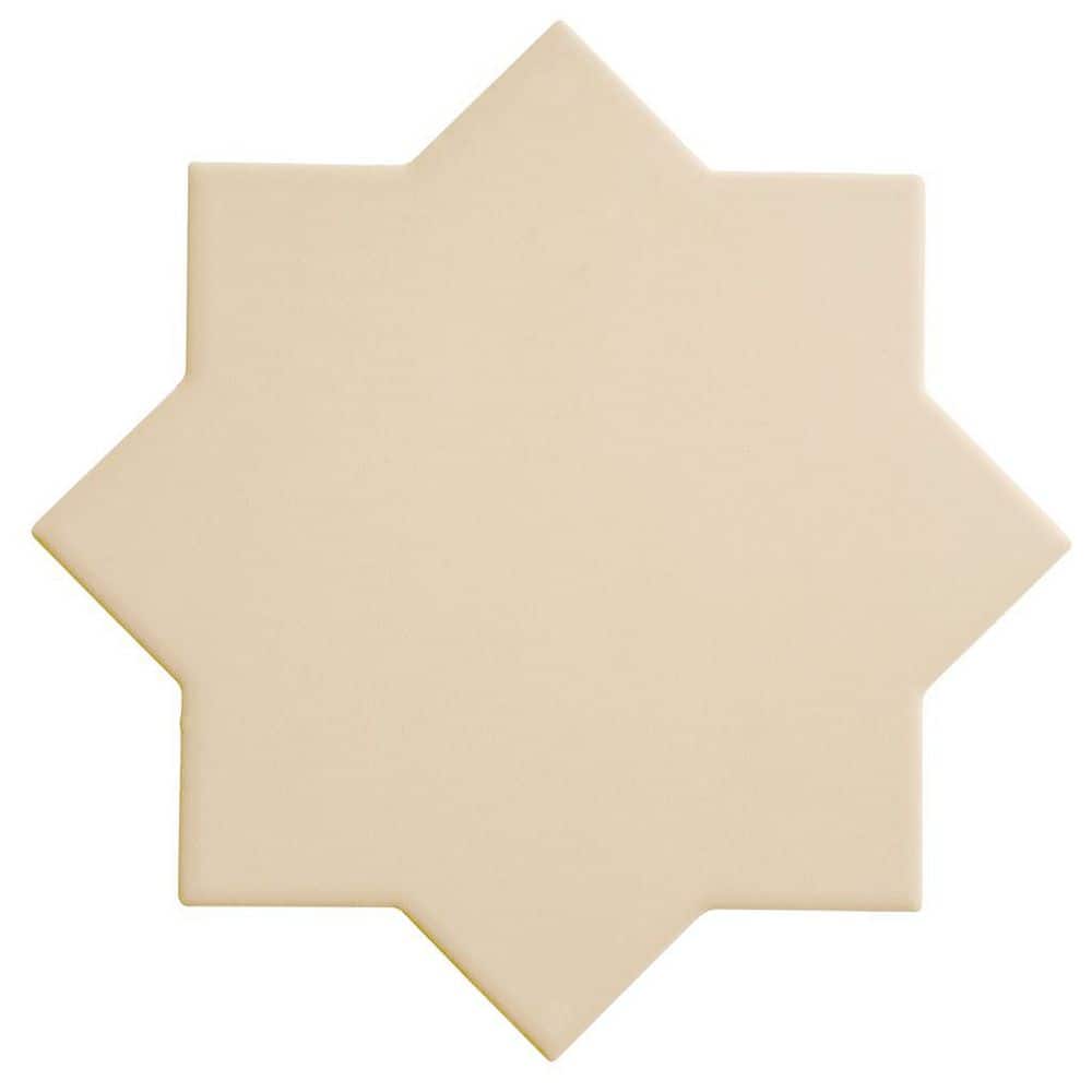 Seville 7 in. x 7 in. Matte Ecru Taupe Porcelain Star Wall and Floor Tile Sample price history on PriceWatchPro