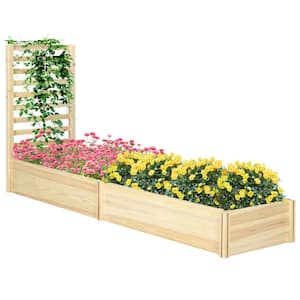 43 in. Natural Wooden Raised Planter Box