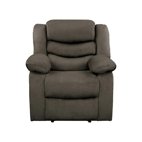 EVERGLADE HOME Talbot Brown Microfiber Upholstery Reclining Chair