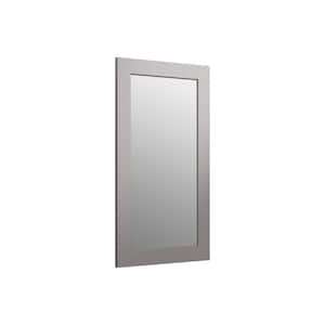 Poplin/Marabou 35.5 in. H Framed Mirror in Mohair Grey