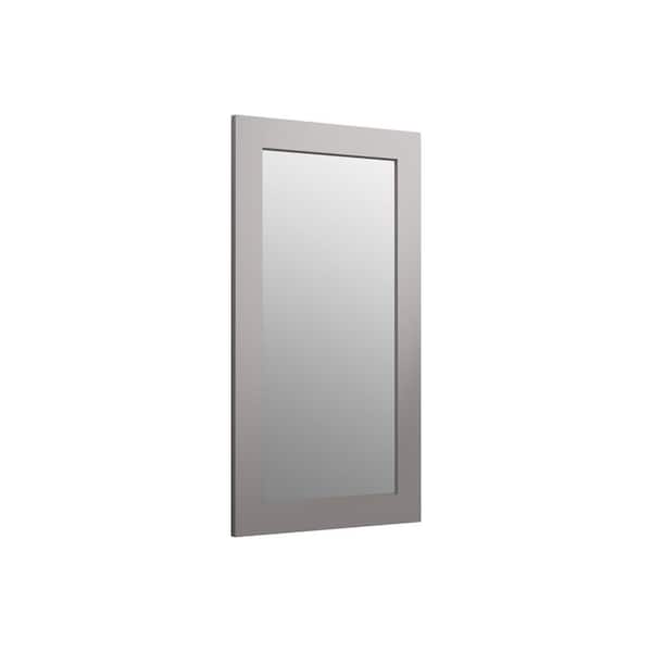 KOHLER Poplin/Marabou 35.5 in. H Framed Mirror in Mohair Grey K-99666 ...