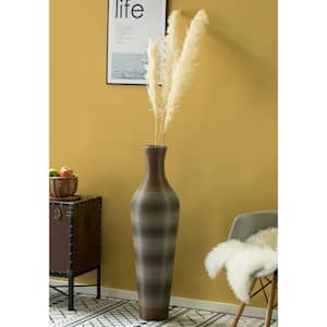 39 in.-Tall Vase, Brown Decorative Floor Vase, PVC Floor Vase, Flower Holder for Home Decor