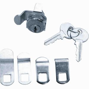 7/8 in. Outside Dimension Brushed Nickel 5-Cam Mailbox Lock