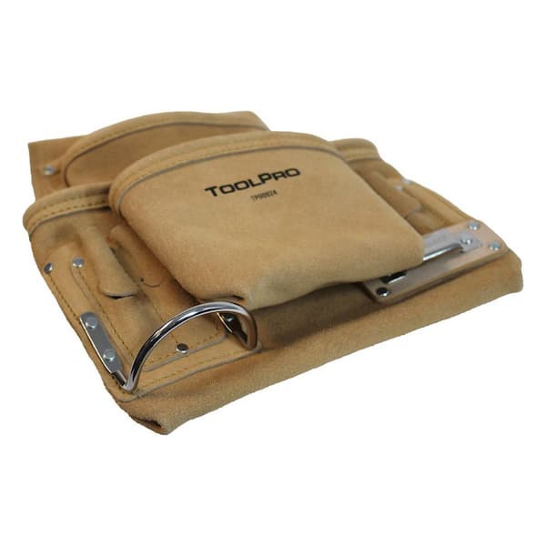 ToolPro 10-Pocket Suede Leather Nail and Tool Pouch TP00924 - The