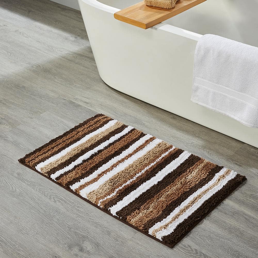 Cafe Cozy 17" x 24" Polyester Anti-Skid Bath Rug