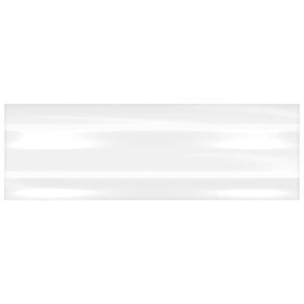 Merola Tile Crown Heights Maori Glossy White 3 in. x 8 in. Ceramic Wall Take Home Tile Sample