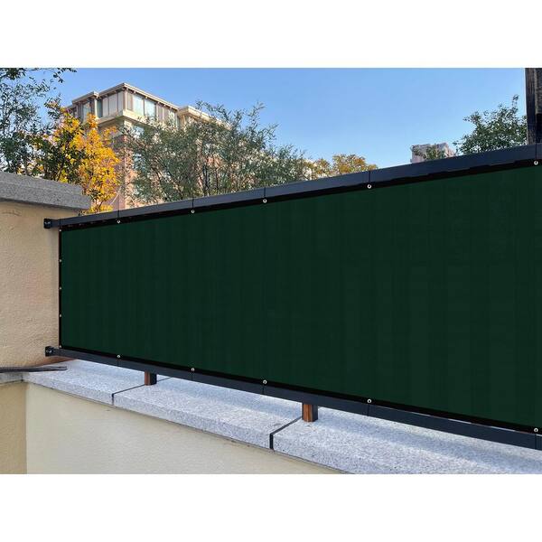 Privacy Fence Screen 90% Blockage Shade Cover Fencing Net for Wall Garden Gazebo Backyard,6*25 ft, Dark Green
