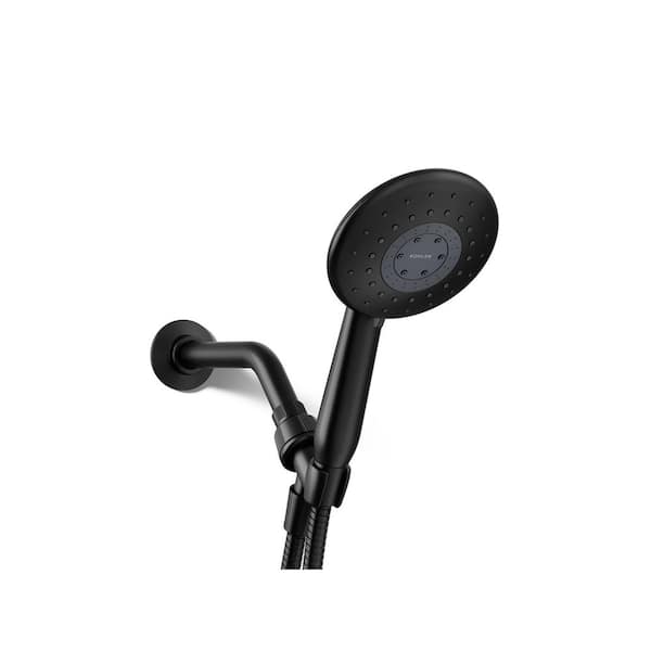 KOHLER Daisyfield 6-Spray Patterns 1.75 GPM 4.9375 in. Wall Mount Handheld Shower Head in Matte Black