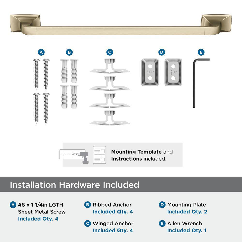 Highland Ridge 18" Golden Champagne Wall Mounted Towel Bar