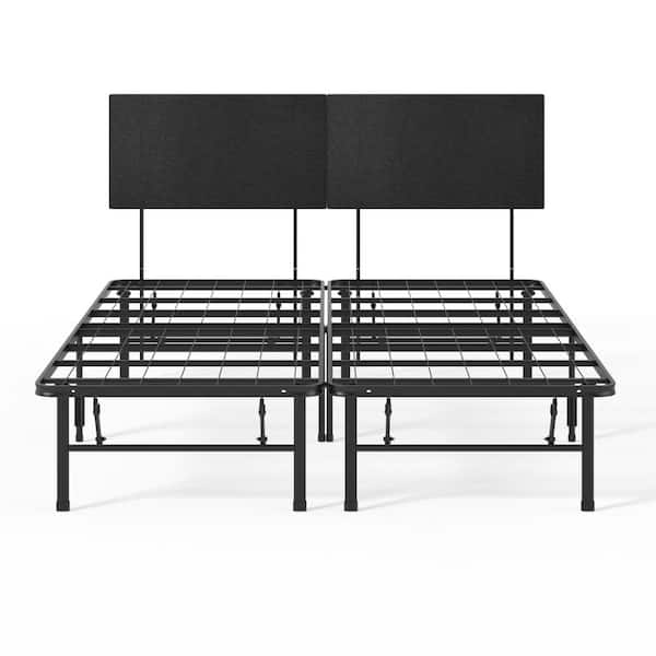 Zinus SmartBase Black California King Metal Bed Frame with