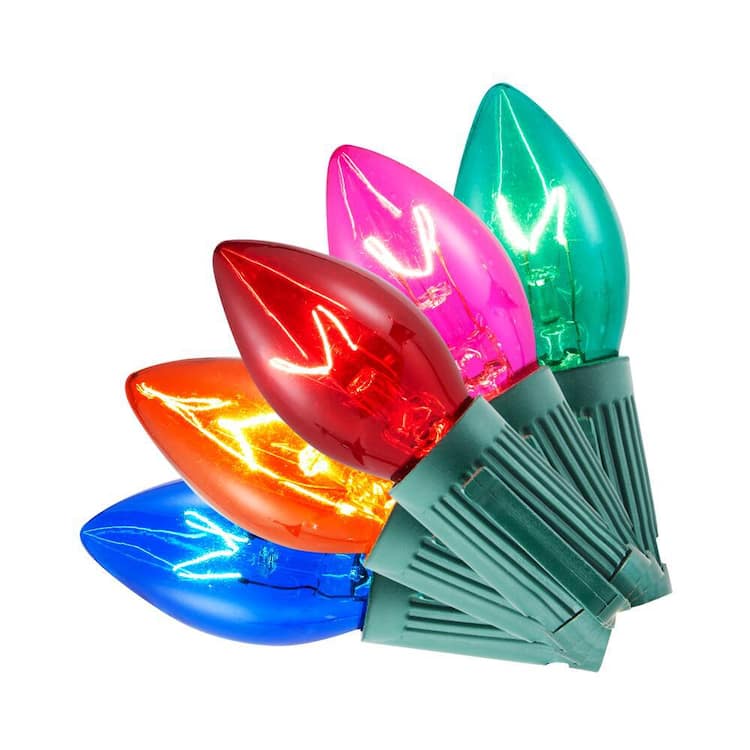 Home Accents Holiday 24 ft. 25Light C7 Multi Colored Incandescent Light String Home Depot