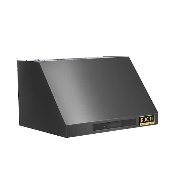 Gemstone 36 in. 5.2 cu. ft. 6-Burners Dual Fuel Range Propane Gas & Under Cabinet Range Hood in Titanium Stainless Steel