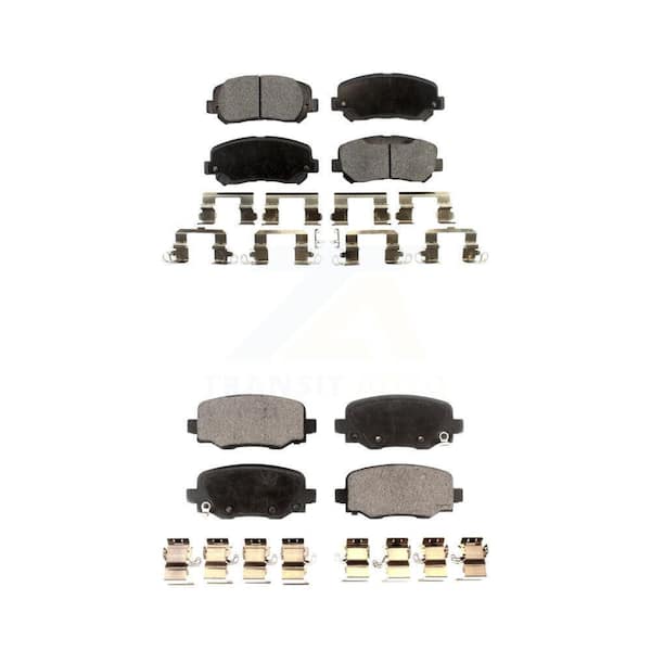 TEC Front Rear Ceramic Brake Pads Kit for 2014-2017 Jeep Cherokee with Single Piston Caliper KTC-100587