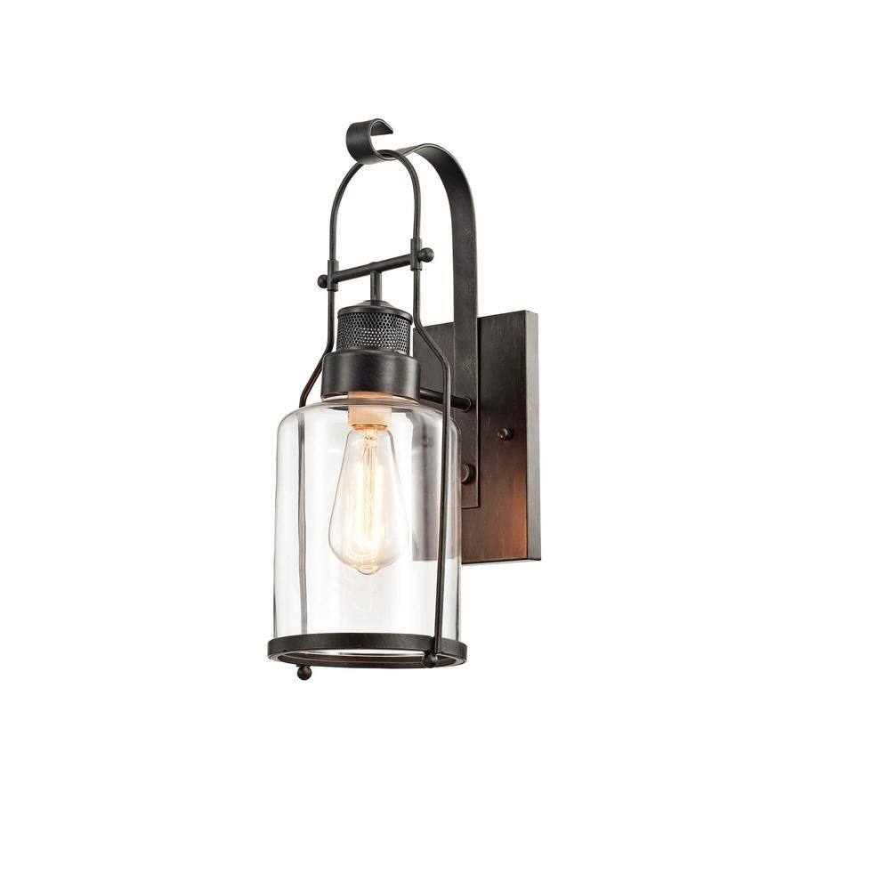 Ruby Antique Black Finish Rustic Wall Sconce Lantern 6.9 in. W x 8.9 in. D x 17.9 in. H price history on PriceWatchPro