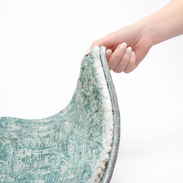 Dream Shag Premium Machine Washable Abstract ADS40 Blue 10 ft. x 14 ft. Area Rug