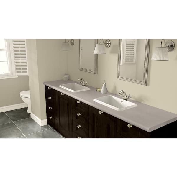 5 ft. x 12 ft. Laminate Sheet in White Tigris with Matte Finish