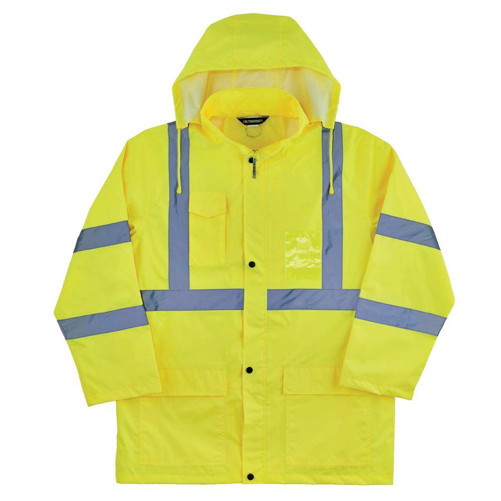 Teamson Kids GloWear 8366 4XL Lime Lightweight Hi-Vis Rain Jacket - Type R,  Class 3 8366 - The Home Depot