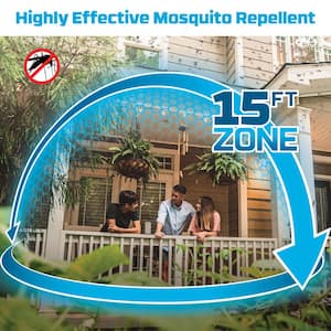 Outdoor Mosquito Repeller Patio Shield in Riverbed 15 ft. Coverage and Deet Free