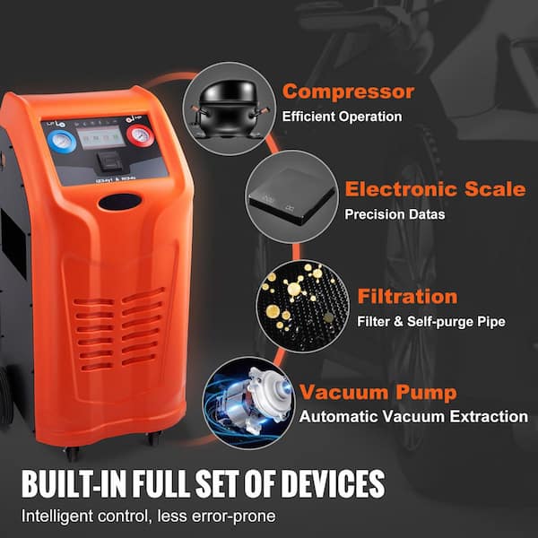 Fully Automatic Refrigerant Recovery Machine for R134A+R1234YF-AC Recovery Machine Kit Built in Electronic Tank