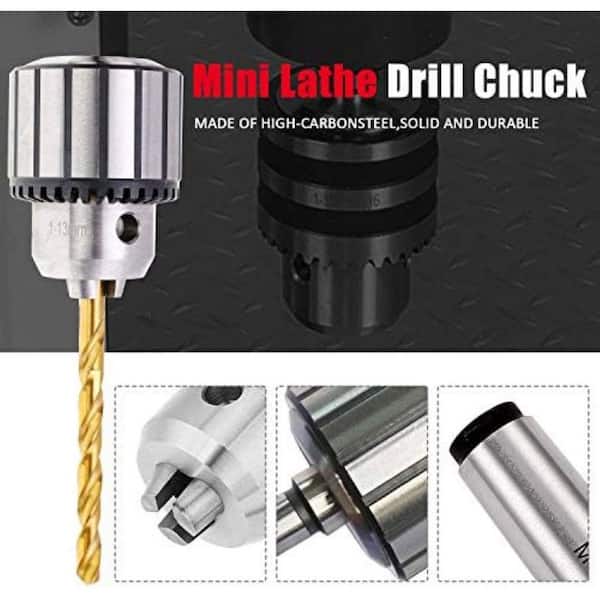 1/2 in. Steel Drill Chuck Set with Chuck Key and JT33-MT1 JT33-MT2