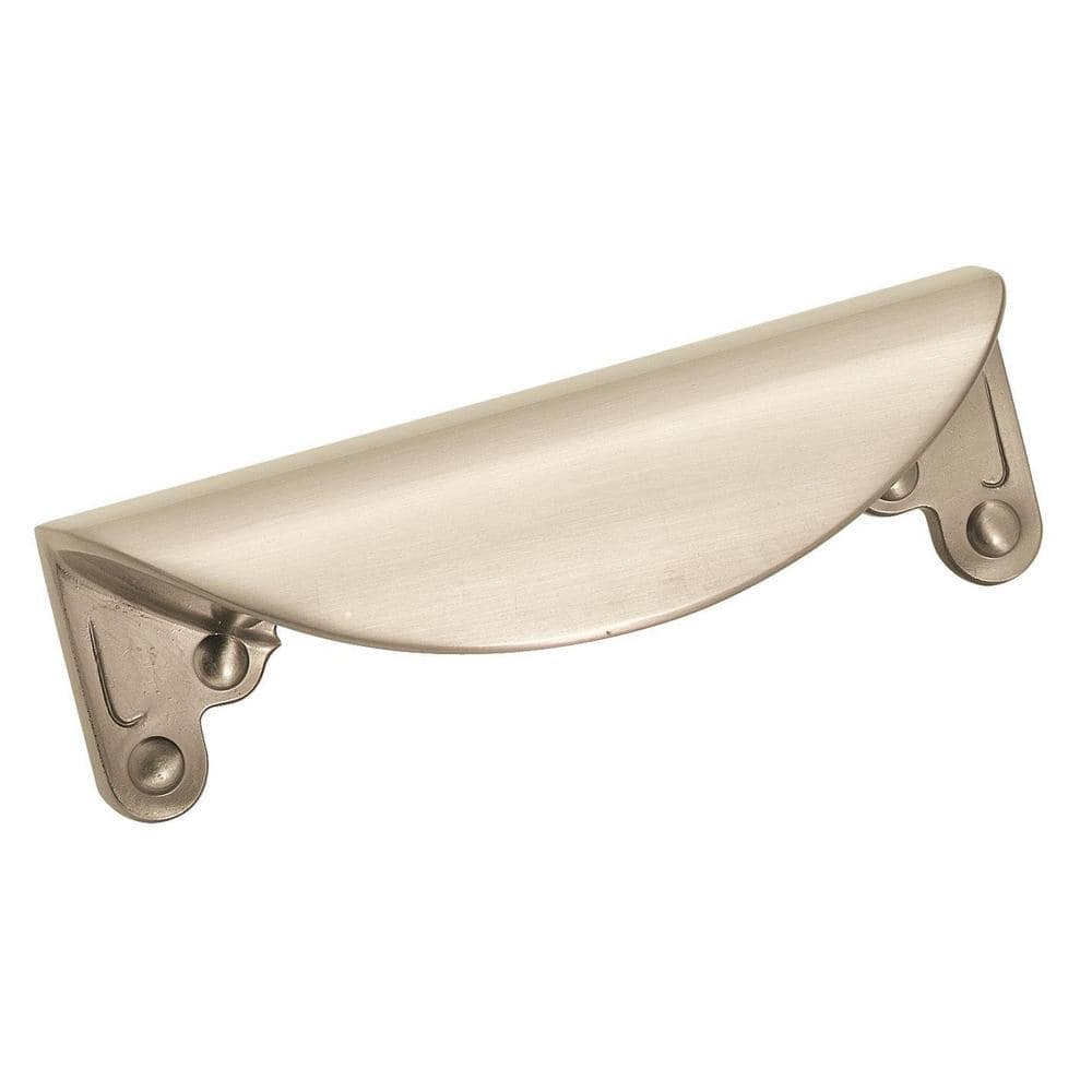 Inspirations 3 in. (76mm) Classic Satin Nickel Cabinet Cup Pull