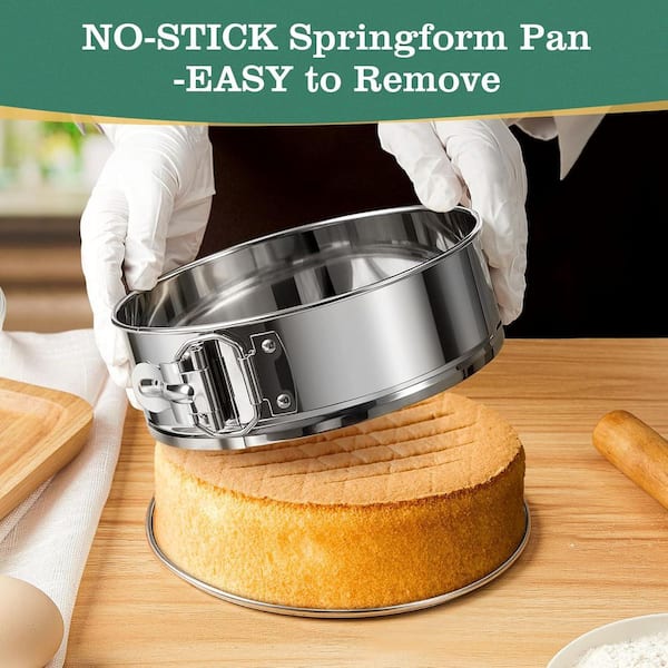 Aoibox Springform Cake Pan, Stainless Steel Leakproof and