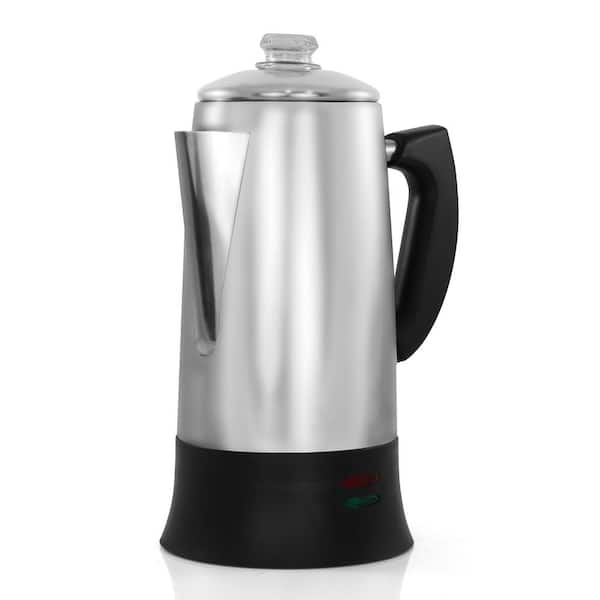 Elite EC295 12-Cup Electric Coffee Percolator, Silver