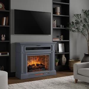 Pinery 47.125 in. Freestanding Electric Fireplace TV Stand in Blue Ash