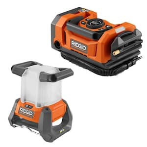 18V Dual Function Cordless Inflator with 18V Cordless 360° Area Light (Tools Only)