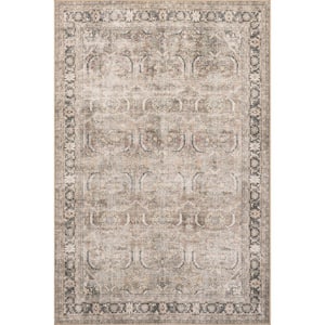 Hillstone Brown 7 ft. 10 in. x 10 ft. Traditional Vintage Medallion Area Rug