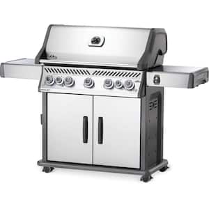 Rogue 5-Burner Natural Gas Grill with Infrared Rear and Side Burners in Stainless Steel