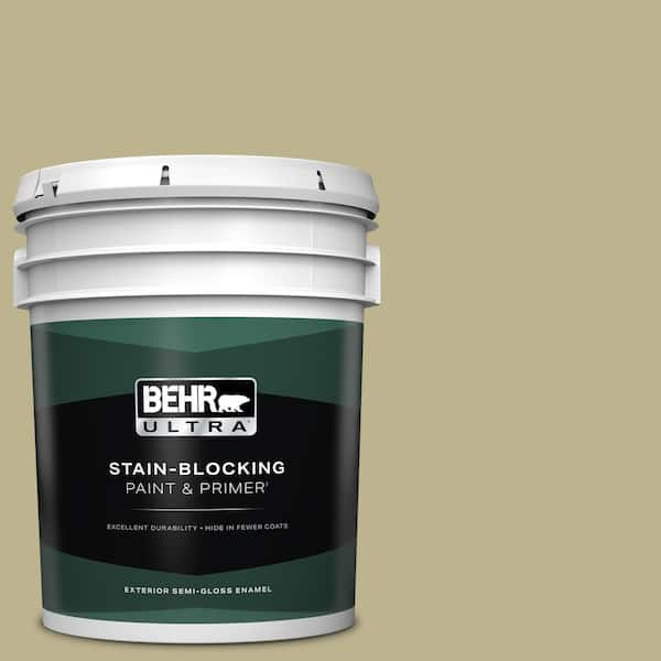 BEHR ULTRA 5 gal. #PPU9-10 Wasabi Powder Semi-Gloss Enamel Exterior Paint & Primer