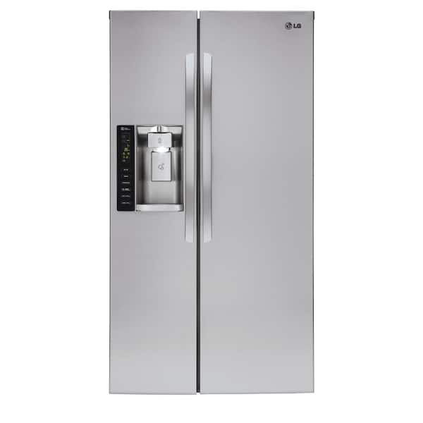 LG 21.9 cu. ft. Side by Side Smart Refrigerator with Wi-Fi Enabled in Stainless Steel, Counter Depth