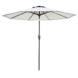 9 ft. Market Push Button Patio Umbrella in Beige