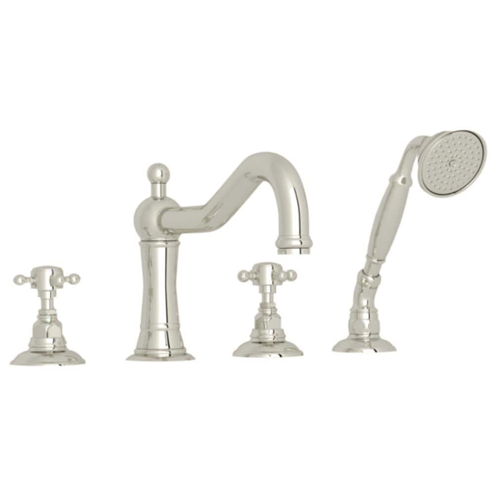 UPC 824438010352 product image for Italian Bath Acqui 2-Handle Tub Deck Mount Roman Tub Faucet in. Polished Nickel | upcitemdb.com