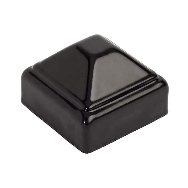 FORTRESS Athens Black Polymer Pressed Dome Fence Post Cap for 2x2 in. Nominal Post
