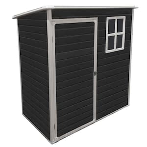 5 ft. W x 3 ft. D Plastic Shed with Window and Lockable Door (15 sq. ft.)