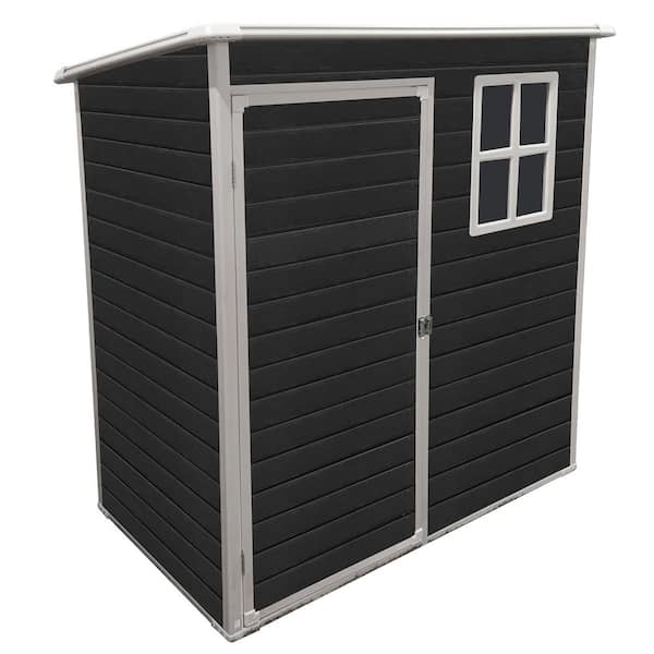 JimsMaison 5 ft. W x 3 ft. D Plastic Shed with Window and Lockable Door (15 sq. ft.)