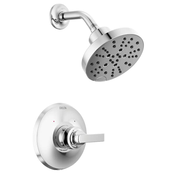 Delta Tetra 1-Handle Wall-Mount Shower Trim Kit in Lumicoat Chrome ...