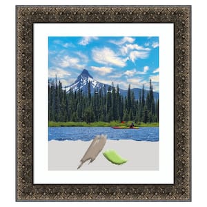 Intaglio Embossed Black Wood Picture Frame Opening Size 20x24 in. (Matted To 16x20 in.)