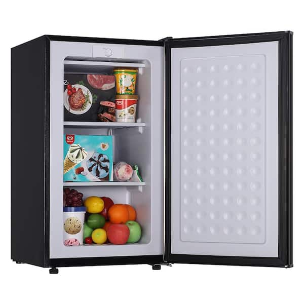 ゆん JEREMY CASS 2.8 cu. ft. Manual Defrost Upright Freezer in Black
