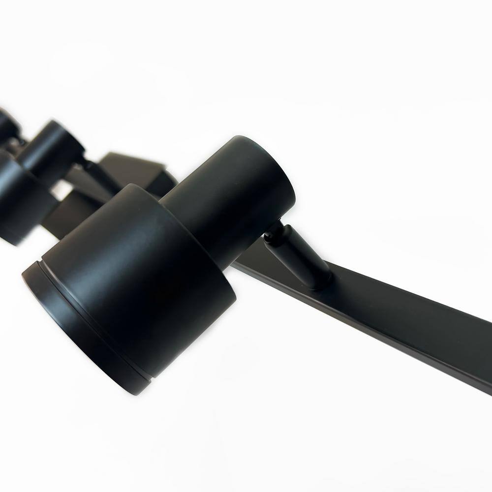 3 ft. Matte Black Adjustable 4-Light Track Lighting